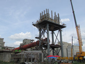 石灰窯安裝現場 石灰窯安裝現場